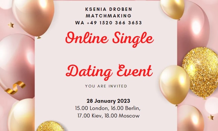 Single Dating Event zoom