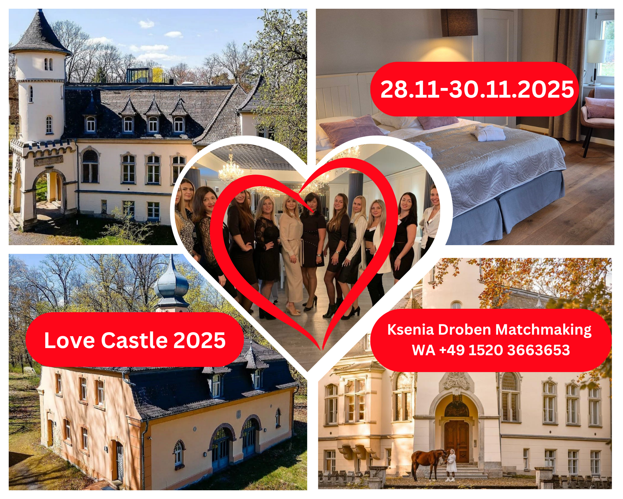Love Castle Wochenende Retreat für Singles